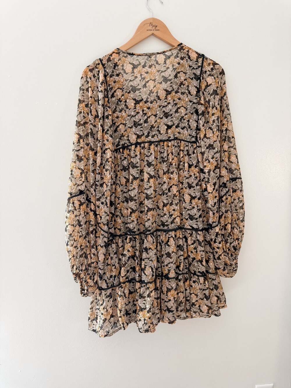 Free People Free Swinging Floral Metallic Mini Dress - Picture 6 of 6